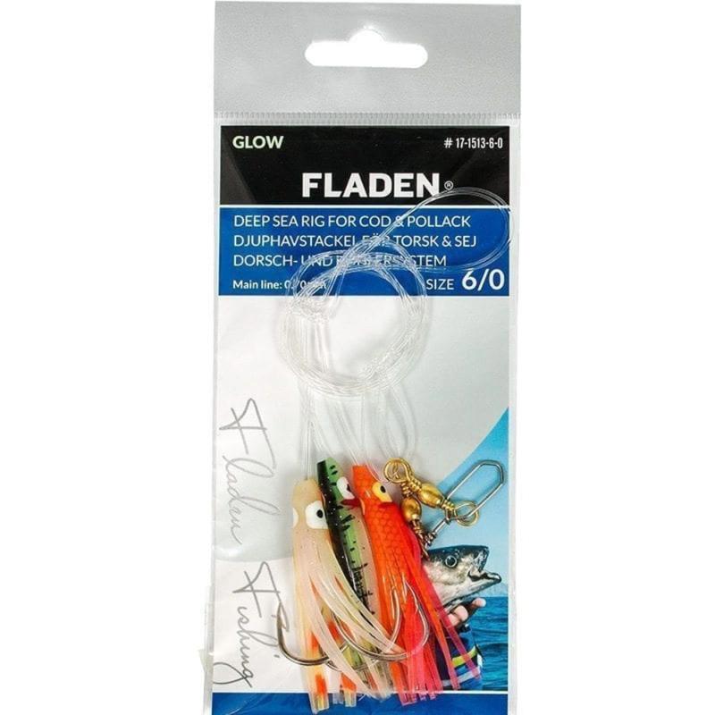 Fladen Mini Octopus green, orange, pink, hook size 2/0 0,60 mm