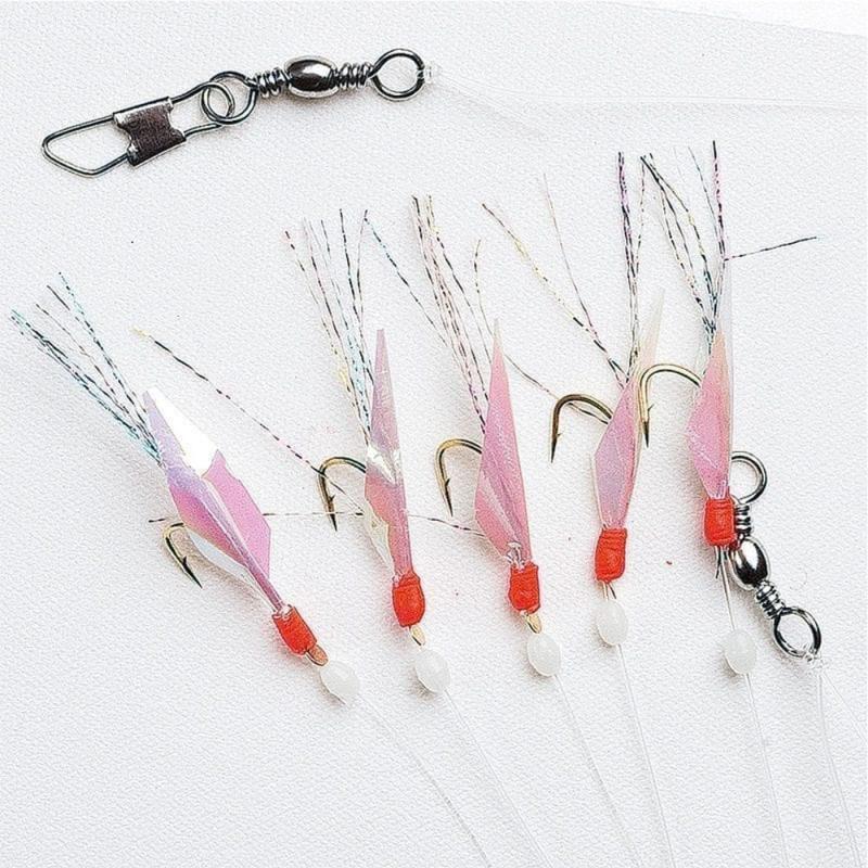 Fladen skin with feather rig 5 hooks size 4 0.60mm line and 0.50mm