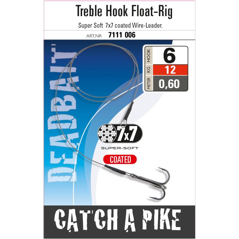 Trebble-Hook Float Rig 7x7 Hakengr&ouml;&szlig;e 6