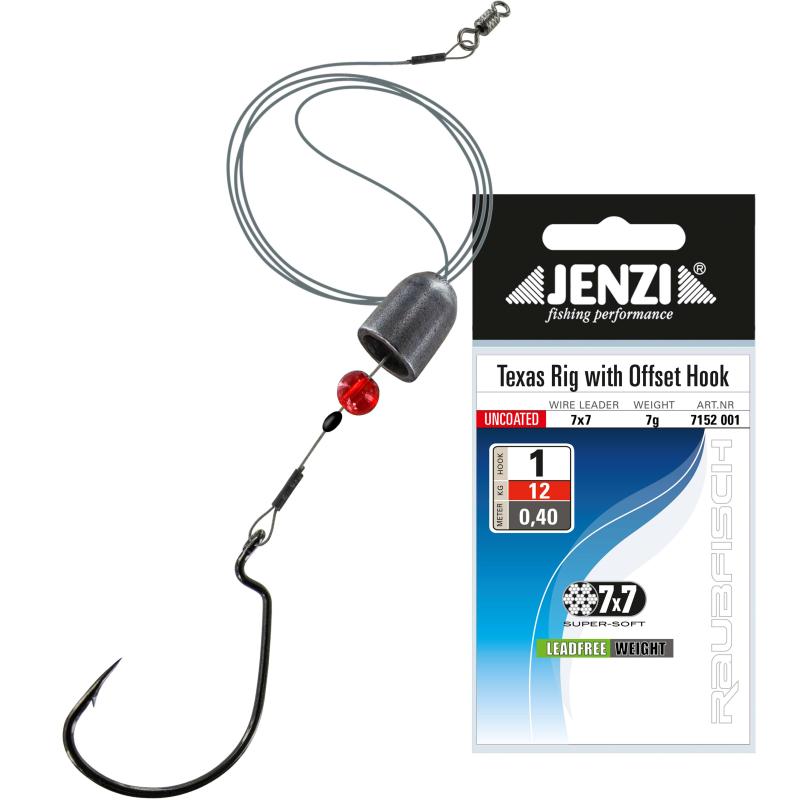 Jenzi 7x7 Texas-Rig, 7g, Hak 1,12kg
