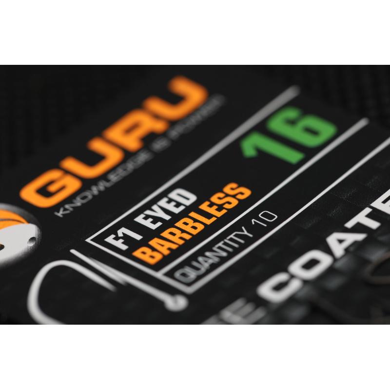 Guru F1 Eyed Hook Size 18 (Barbless/Eyed)
