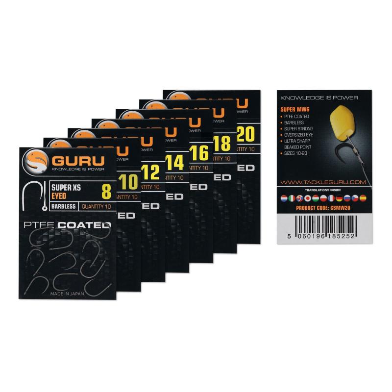 Guru Super XS Size 16 (Barbless/Eyed)