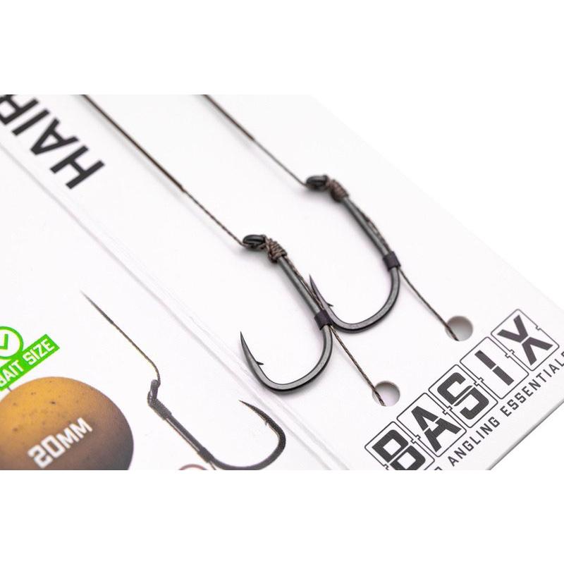 Korda Basix Hair Rigs Wide Gape Barbless Size 6 18 lb