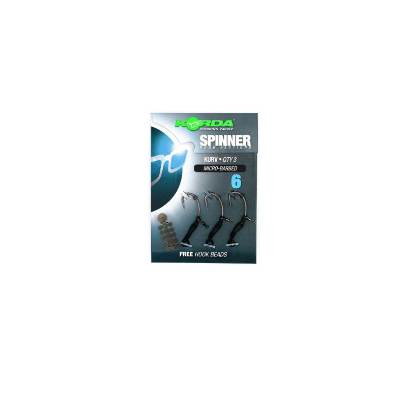 Korda Spinner hook sections Krank Barbless #6