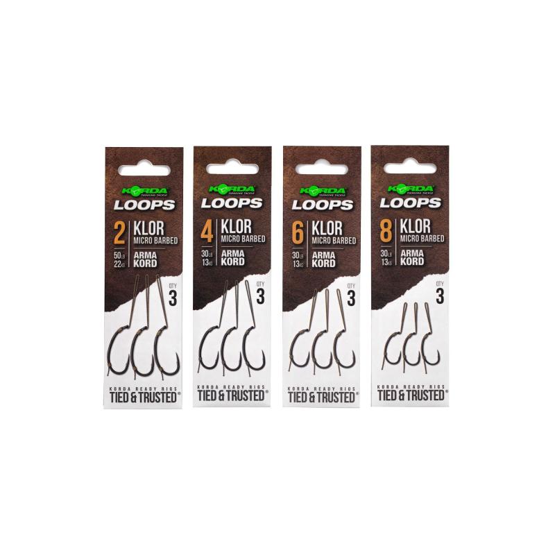 Korda Loop Rigs Klor Barbless Size 6 30 lb