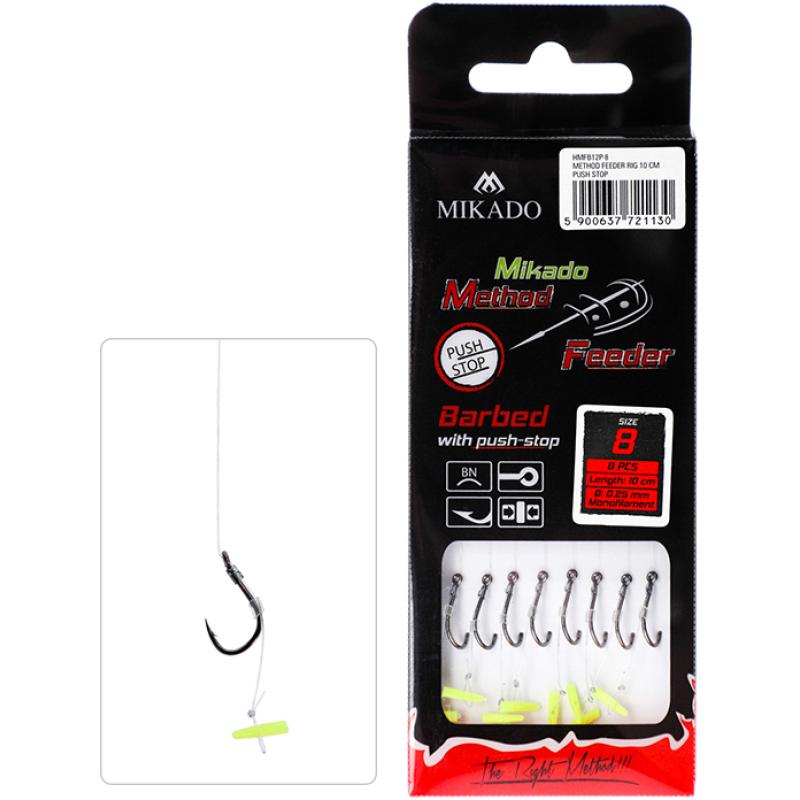 Produktbild Method Feeder Rig Push Stop Mono Chinu - Haken Gr. 12/0.23mm/10cm - 8St