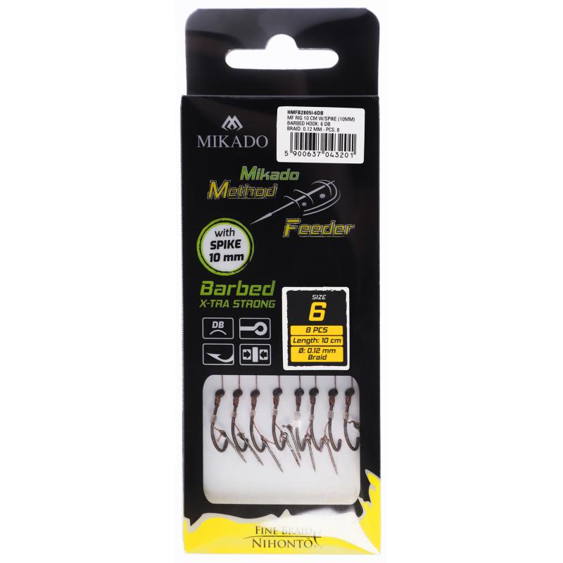 Mikado Method Feeder Rig m. Nadel - Haken Gr. 6 DD/0.12mm/10cm - 8 Stck.