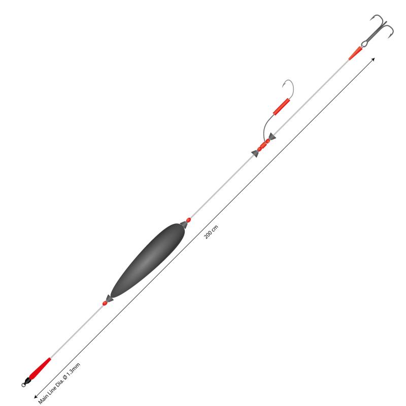 Mikado Mono Catfish Set Iii - Big Bait Rig 10G/200cm/100Kg # 2/0 4/0