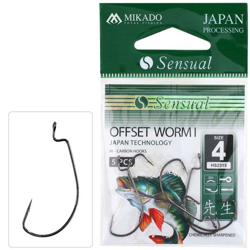 Produktbild Mikado Haken - Sensual - Offset Worm I Nr. 6 Bn - 5 Stck.