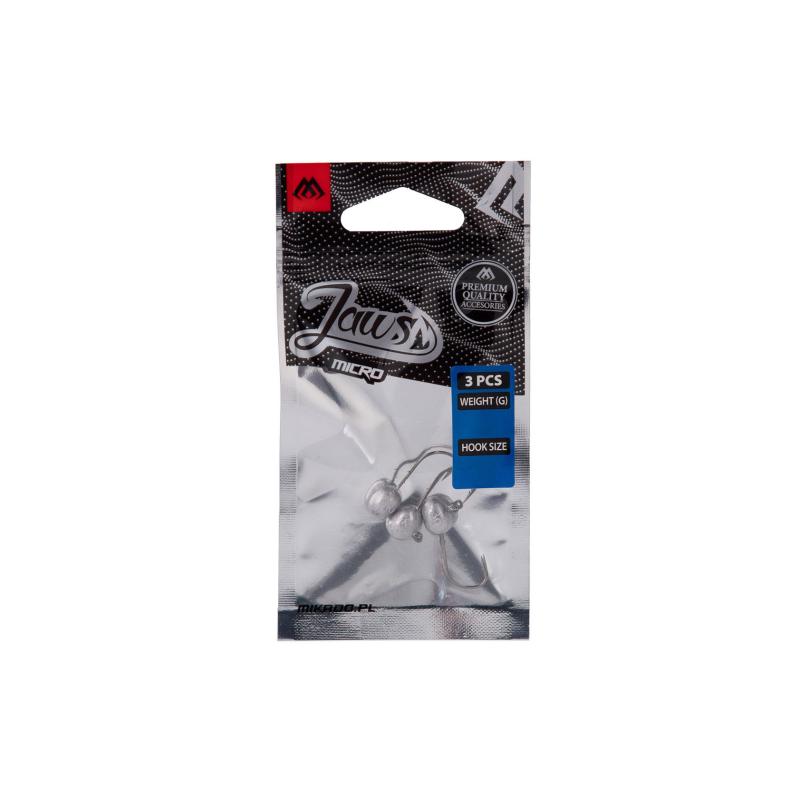 Mikado Jig Head Jaws Micro 1.5G-4 Bn 3 Stck.