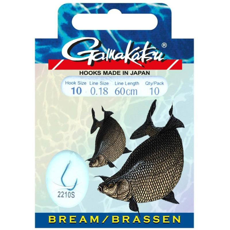 Gamakatsu Haken Bkg-2210S Brassen 60 cm Hakengr&ouml;&szlig;e 8