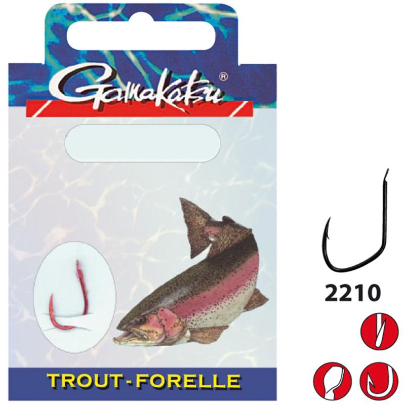 Gamakatsu Bkd-2210R Forellenhaken 250cm Hakengr&ouml;&szlig;e 10