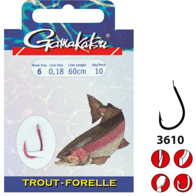 Produktbild GAMAKATSU HOOK BKD-3610N TROUT 200 CM Gr.12 Zielfischhaken