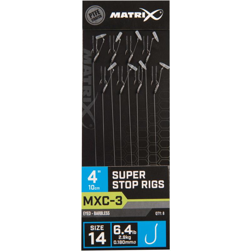 Matrix Mxc-3 Size 14 Barbless 0.18mm 4" 10cm Super Stop 8Pcs