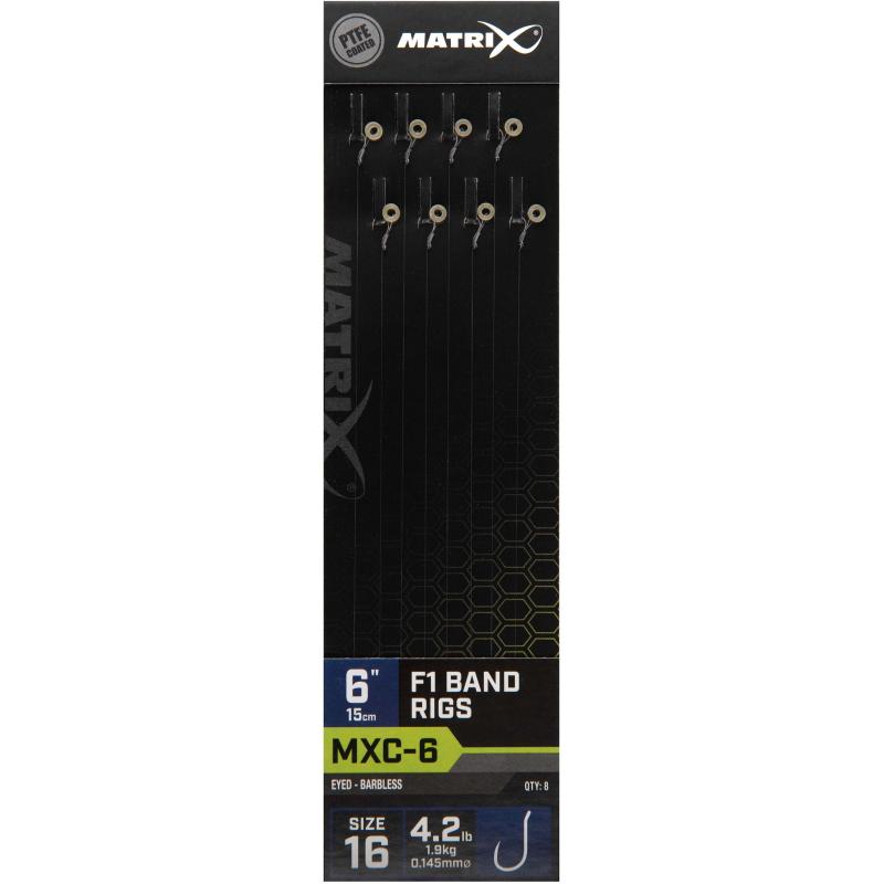 Produktbild Matrix MXC-6 Size 16 Barbless / 0.145mm / 6" (15cm) F1 Band - 8pcs