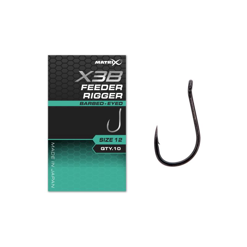 Matrix X3B Feeder Rigger Size 14 Barbed - Eyed
