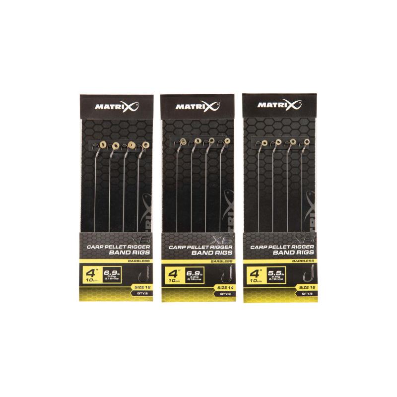 Matrix X6 Carp Pellet Rigger 10cm Band Rigs Size 12