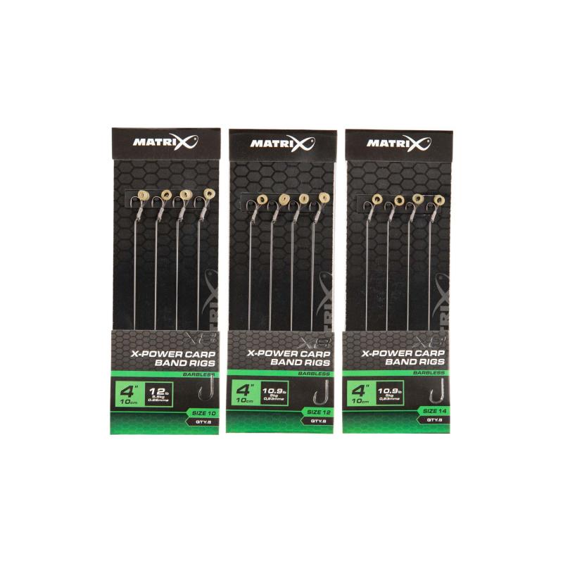 Matrix X8 X-Power Carp 10cm Band Rigs Size 12