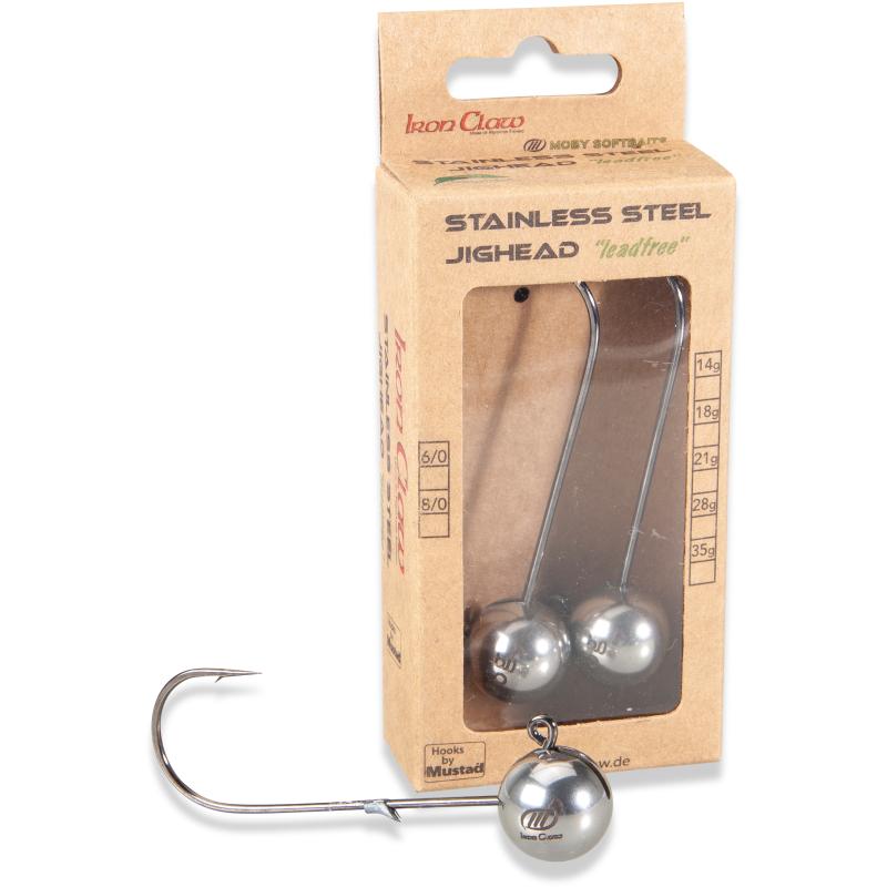 Iron Claw Moby Leadfree Stainless Jighead 8/0 21g