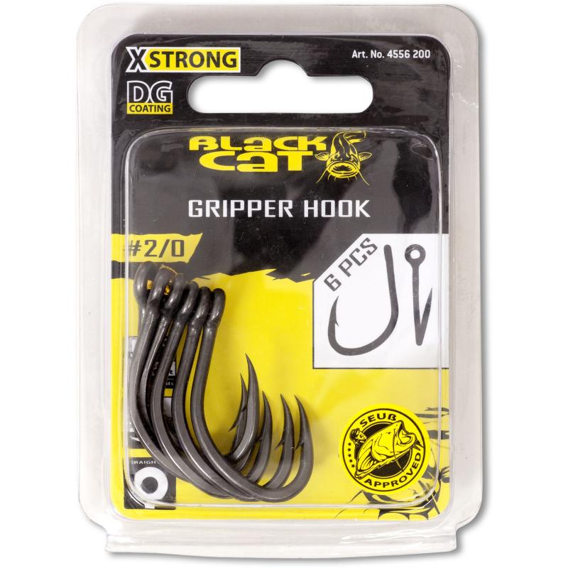 Black Cat #1/0 Gripper Haken DG coating 6St&uuml;ck