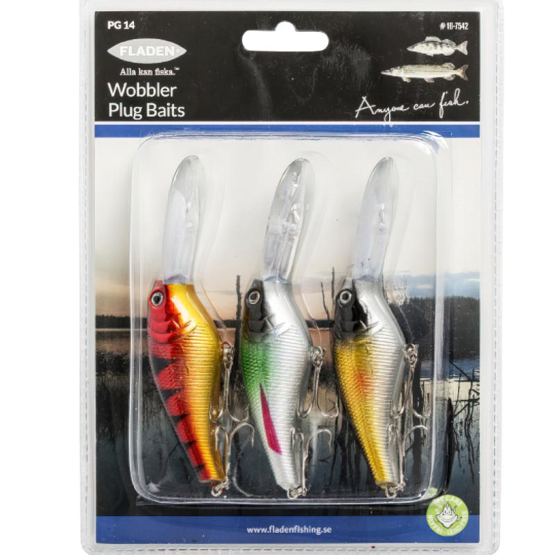 FLADEN Wobbler 3er Set 12cm Fat Shad