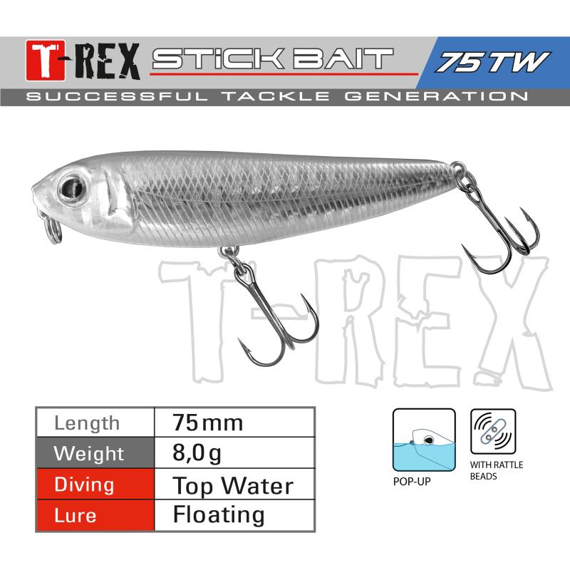 Wobbler T-Rex Stick Bait 75 TW C2