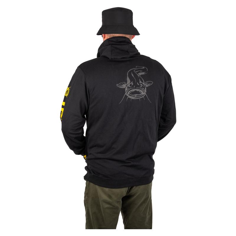 Black Cat Black Zip Hoody Small
