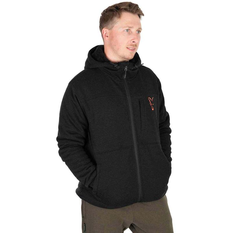 Fox Collection Sherpa Jkt Black / Orange MED