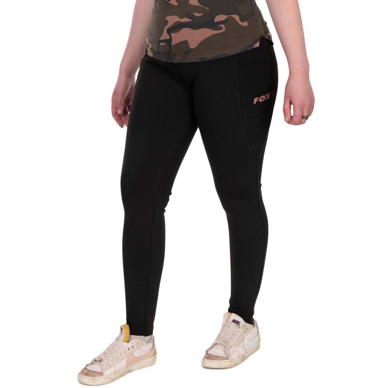 FOX WC Black LINED Leggings - Sz XL 20-22