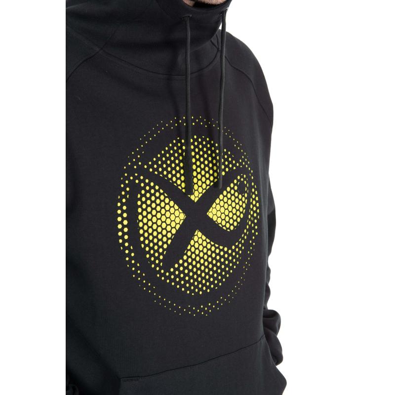 Matrix Large Fade Logo Hoody - Black/Lime M