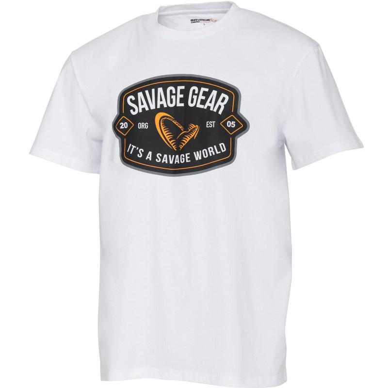 Produktbild Savage Gear Badge Logo Tee Xl White