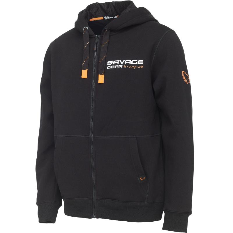 Savage Gear Urban Zip Hoodie M Black Ink