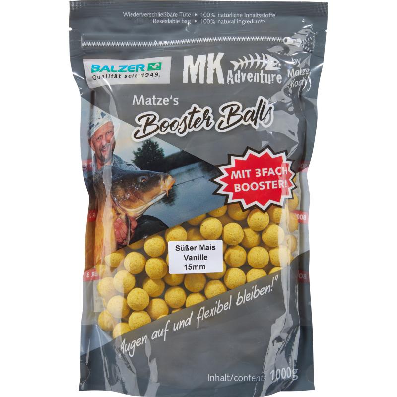 Balzer MK Booster Balls 15mm S&uuml;&szlig;er Mais/Vanille