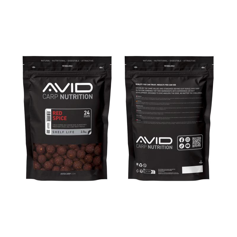 Avid Red Spice Boilies - 24mm (2.5kg)