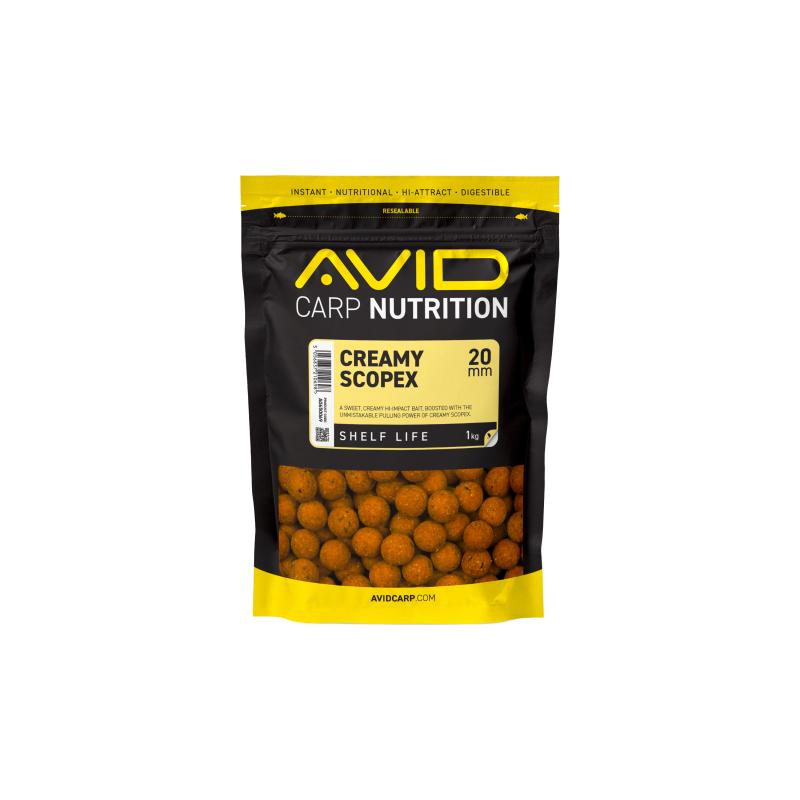Avid Creamy Scopex Boilies - 20mm (1kg)