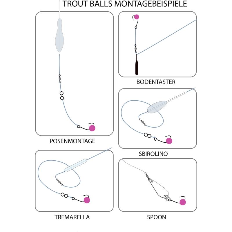 JENZI Trout balls Knoblauch Pink