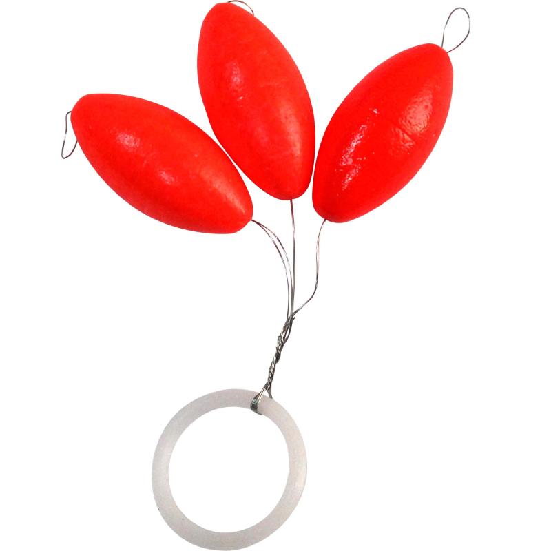 FTM Trout Piloten oval rot 10mm Inh.3 Stk.