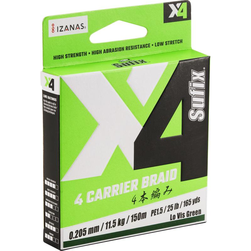 Sufix X4 Braid H.Vis Yell 150m 20,5