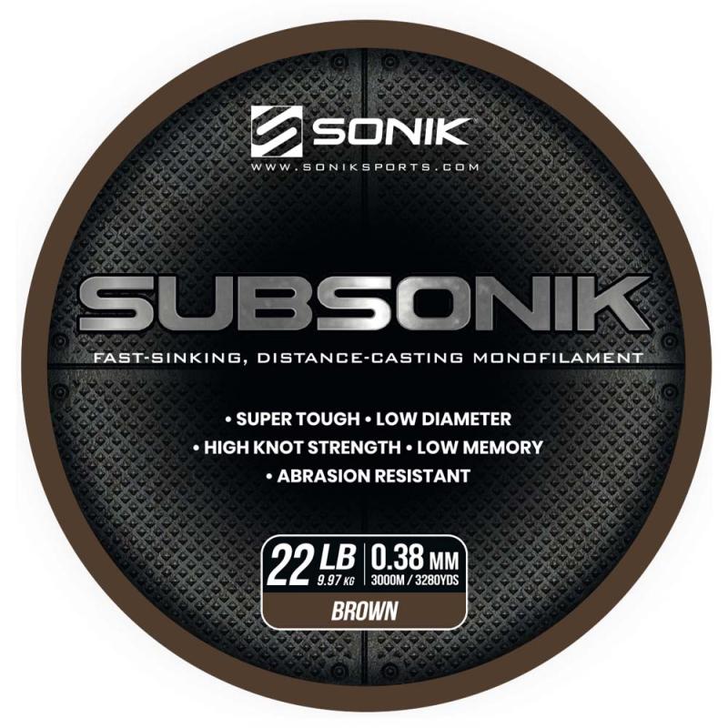 Sonik SUBSONIK BROWN 22LB 3000m 0.38mm