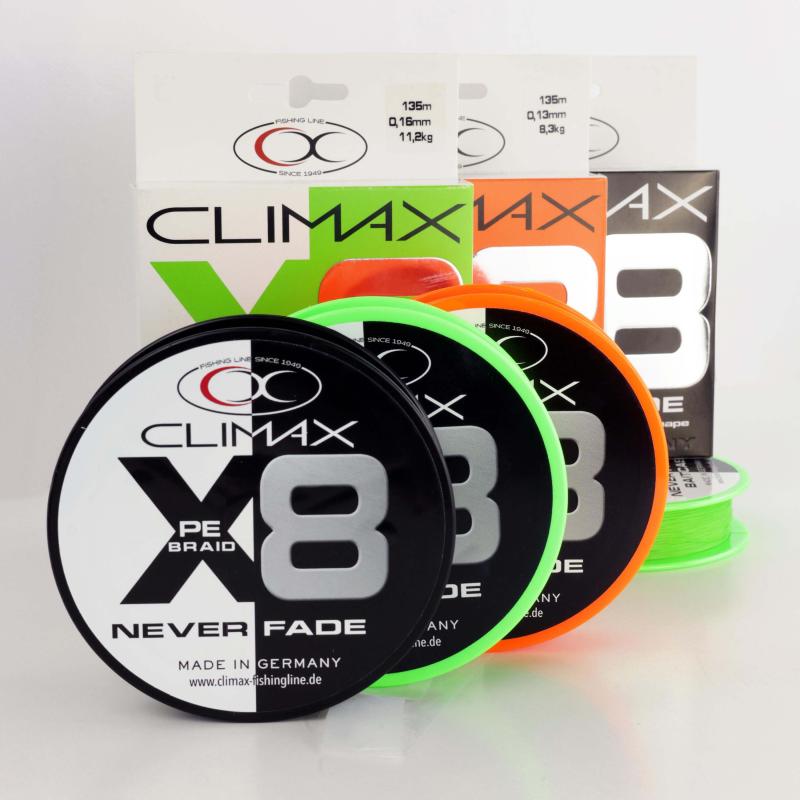 Climax 135m 0,12mm 8X Neverfade Braid schwarz