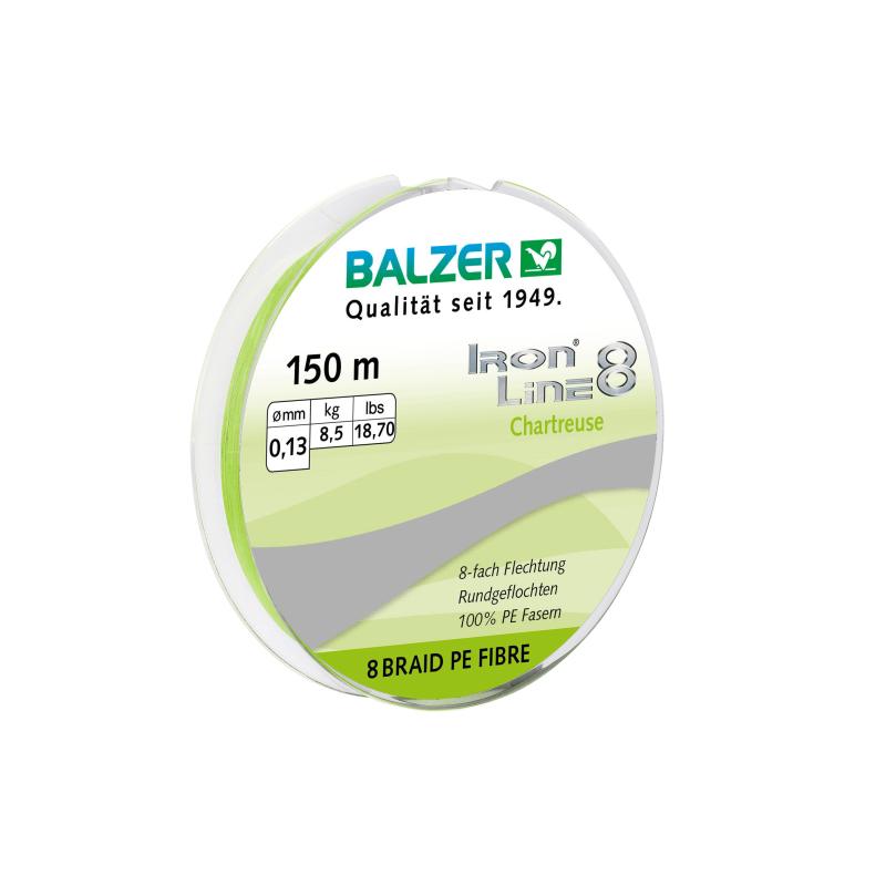 Balzer Iron Line 8 chartreuse 150m 0,14mm