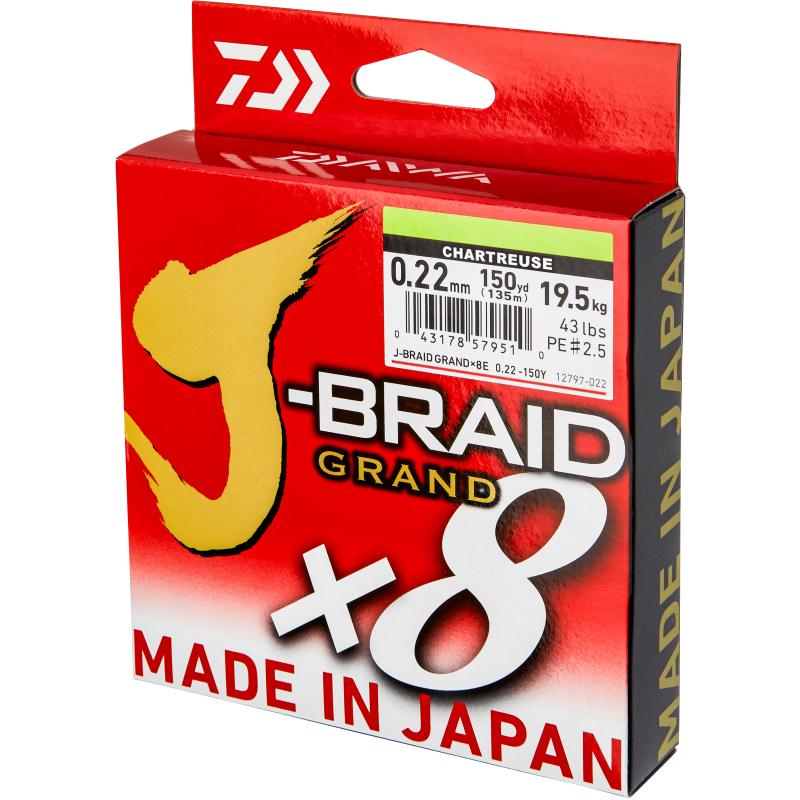 Daiwa J-Braid Grand X8E 0.13mm-270m CH