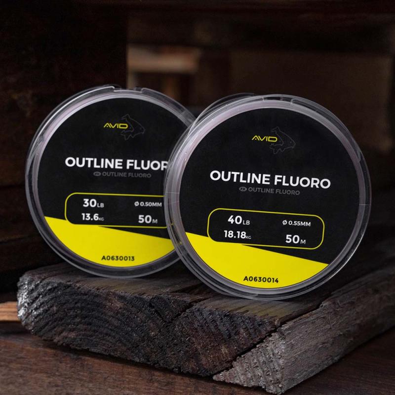 Avid Outline Fluoro 50M-40Lb/18.18Kg -0.55mm