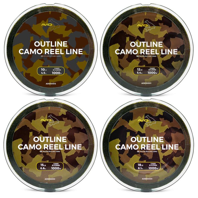 Avid Outline Camo Reel Line 10Lbs 1000M