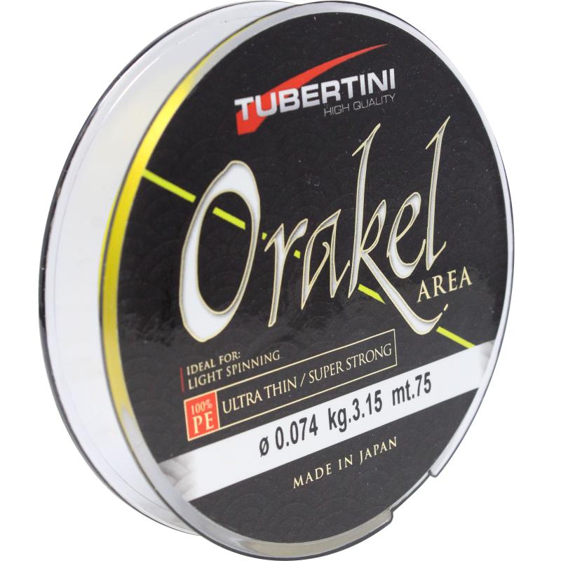Tubertini Orakel Area 75 m &Oslash; 0,074 mm geflochtene Schnur -gelb-