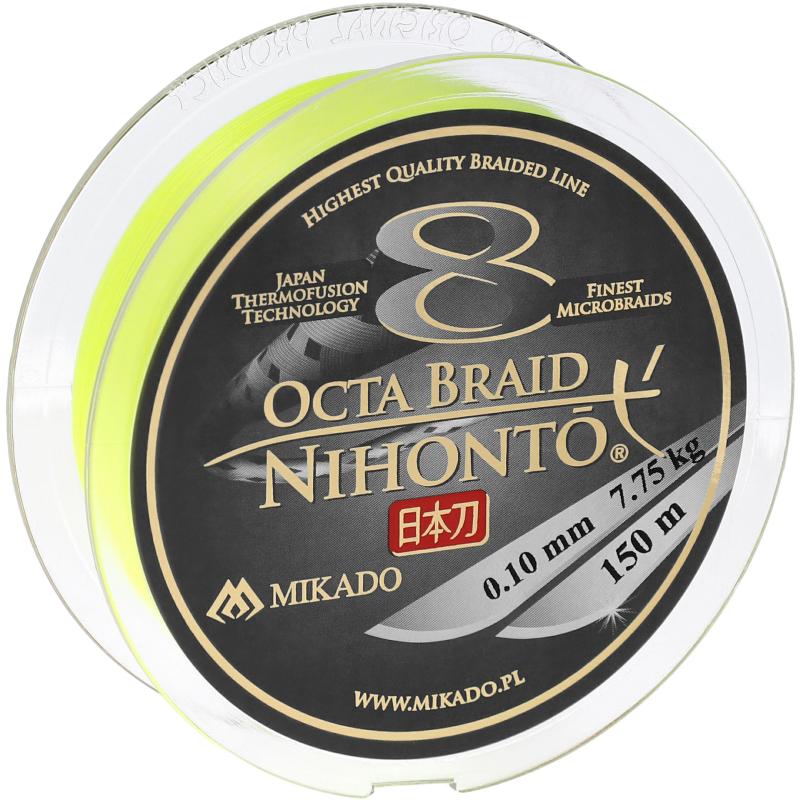 Mikado Nihonto Octa Braid - 0.30mm/29.9Kg/150M - Fluo Gelb