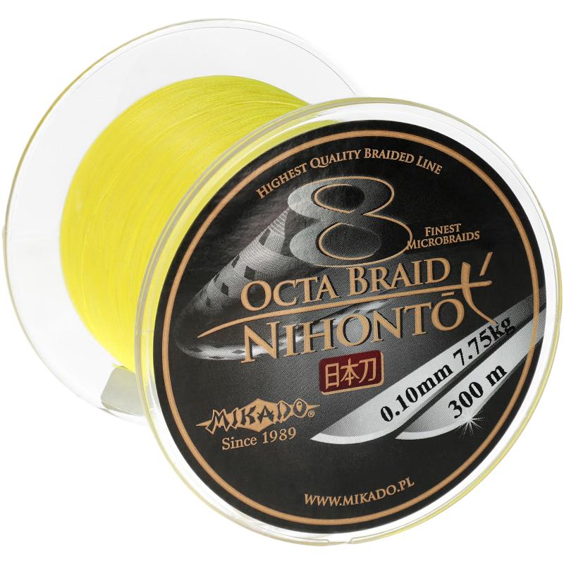 Mikado Nihonto Octa Braid - 0.30mm/29.9Kg/300M - Fluo Gelb