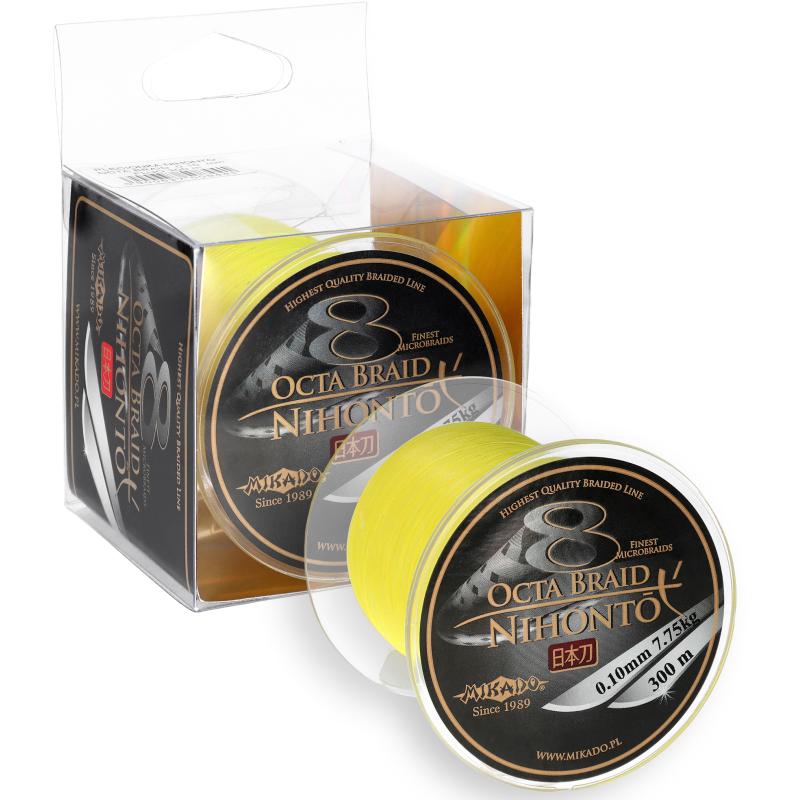 Produktbild Mikado Nihonto Octa Braid - 0.50mm/53.3Kg/300M - Fluo Gelb