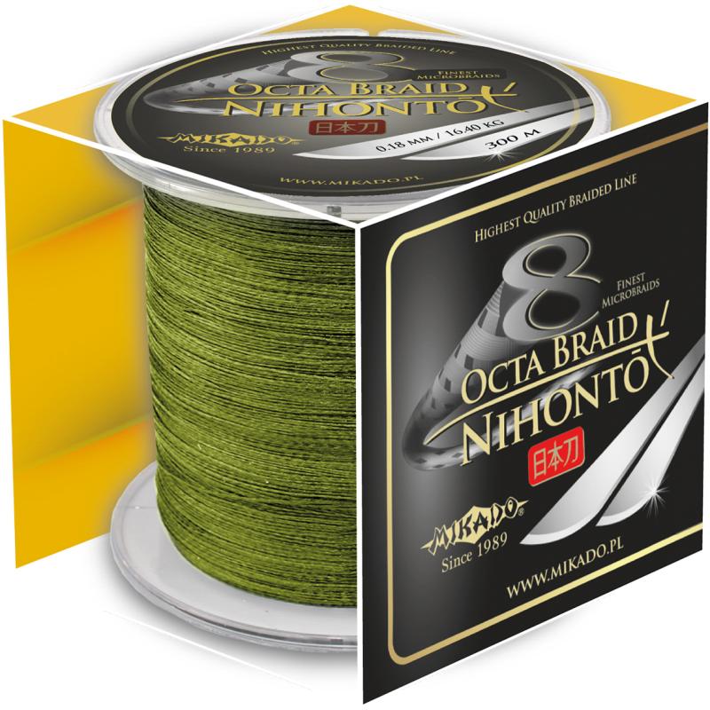 Produktbild Mikado Nihonto Octa Braid - 0.16mm/12.9Kg/300M - Gr&uuml;n