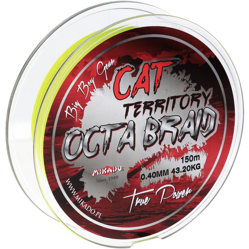Mikado Cat Territory Octa Braid - 0.70mm/76.4Kg/150M - Fluo Gelb